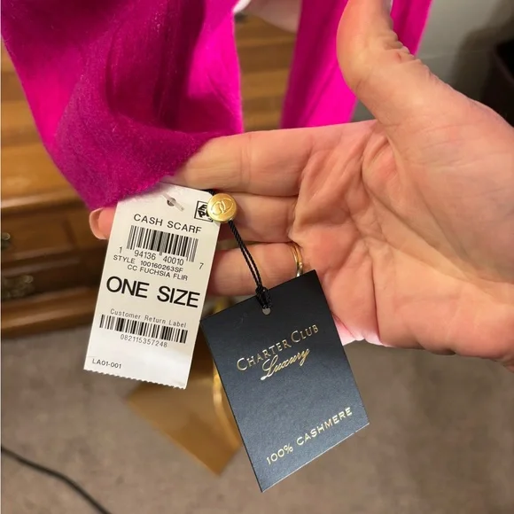 Charter Club Pink Scarf - Picture 2 of 7